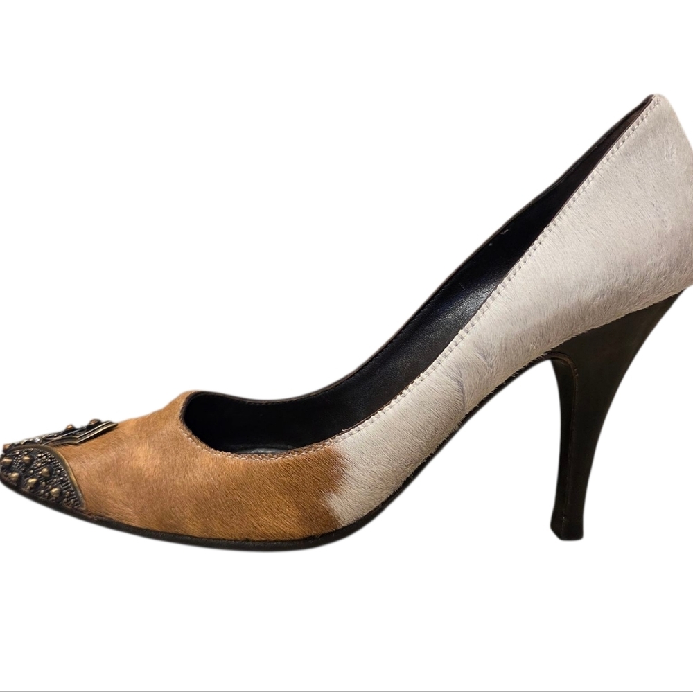 Giuseppe Zanotti Brown and Cream Heels - Picture 12 of 12